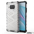 JollyFX Honeycomb Case rustning omslag med TPU Bumper till Xiaomi Mi 10T Lite Genomskinlig