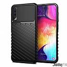 JollyFX Thunder Case Flexibelt tufft tyg TPU-fodral för Samsung Galaxy A50s Galaxy A50 Galaxy A30s Svart