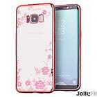 JollyFX Bloomy Väska Stylish TPU Gel Case Blommlock Samsung Galaxy S8 Plus G955 Rosa