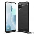 JollyFX Carbon Case Flexible Cover TPU Case for Huawei P40 Lite Nova 7i Nova 6 SE Svart