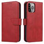 JollyFX Wallet Case with Stand for iPhone 15 Plus Magnet Case Red
