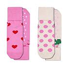 Happy Socks Antislip 2-Pack Heart & Big Dot Junior