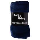 Borg Living Fleecefilt Mörkblå 150x200 cm Extra mjuk och skön