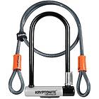 Kryptonite Kryptolok Std Serie 2 U-lock With Flex Padlock Cable Svart 10,2 x 22,9 cm