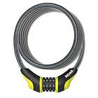 OnGuard Neon Combi Cable Lock Svart 180 cm x 12 mm