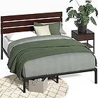 ZINUS Figari 31 cm Sustainable Bamboo and Metal Platform Bed Frame with Slatted Headboard Steel Slat Support Easy Assembly King Beautiful Fi