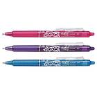 Pilot Bläckpenna Frixion Clicker 3-Pack Rosa/Ljusblå/Violett