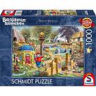 Schmidt Puslespill Benjamin Blümchen One day at the Zoo 1000 brikker,