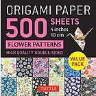 Origami Paper 500 sheets Flower Patterns 4' (10 cm)