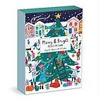 Bright Louise Cunningham Merry and 12 Days of Christmas Advent Puzzle Calendar