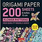 Origami Paper 200 sheets Flower Patterns 6' (15 cm)