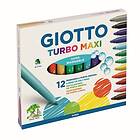 Giotto Vattenbaserade Tuschpennor 12-pack Turbo Maxi