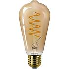 Philips 10 st Master Value LED Standard Dimbar 4W E27 ST64 Guld Spiral 250lm