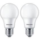Philips LED Standard 8W 827 806 lumen E27 A60 matt 2-pack