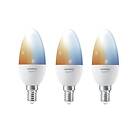 Ledvance smart+ ljuskälla, kronljus, 5W, tunable white, E14, wifi, matt, 3-pack