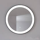 Loevschall Libra spegel, belysning, Ø60 cm, svart