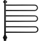 KRISS Flex U handdukstork, 65x75.7 cm, svart