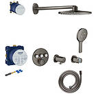 Grohe Grohtherm Smartcontrol duschset, borstat svart krom