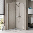 Kermi Raya TOL duschvägg, 90x200 cm, till kombination med duschdörr 1KR, klarglas, vänster