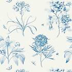 Sanderson Etchings & Roses China Blue DOSW217052