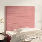 vidaXL Huvudgavlar 2 st rosa 80x5x78/88 cm sammet 3116507
