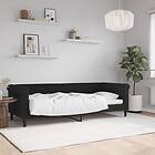 vidaXL Dagbädd svart 80x200 cm sammet 354241