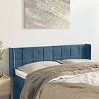 vidaXL Sänggavel med kanter mörkblå 147x16x78/88 cm sammet 3118820