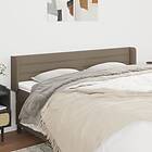 vidaXL Sänggavel med kanter taupe 203x16x78/88 cm tyg 3118934