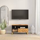 vidaXL Support TV brun och svart 80x33,5x46 cm massivt mangoträ 356800