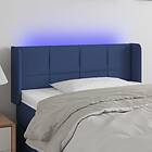 vidaXL Sänggavel LED blå 93x16x78/88 cm tyg 3123224