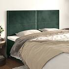 vidaXL Huvudgavlar 4 st mörkgrön 90x5x78/88 cm sammet 3116255