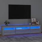 vidaXL TV-benk med LED-belysning grå sonoma 195x35x40 cm 3152744
