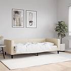 vidaXL Dagbädd gräddvit 90x200 cm tyg 353987
