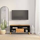 vidaXL TV Stand brun och svart 100x33.5x46 cm massivt mangoträ 356799