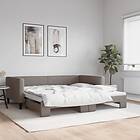 vidaXL Dagbädd utdragbar taupe 100x200 cm tyg 3196586
