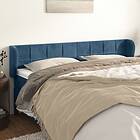 vidaXL Sänggavel med kanter mörkblå 163x23x78/88 cm sammet 3117202