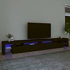 vidaXL TV-benk med LED-belysning svart 290x36,5x40 cm 3152803