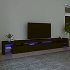 vidaXL TV Stand med LED-belysning svart 290x36.5x40 cm 3152803