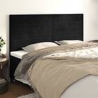 vidaXL Huvudgavlar 4 st svart 90x5x78/88 cm sammet 3116534
