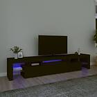 vidaXL TV-benk med LED-belysning Svart 215x36,5x40 cm 3152795