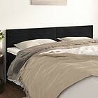 vidaXL Huvudgavlar 2 st svart 80x5x78/88 cm sammet 346168