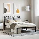 vidaXL Bed Frame med huvudgavel metall svart 120x200 cm 353437