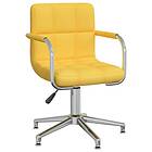 vidaXL Snurrbar matstol senapsgul tyg 3088069