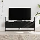 vidaXL Väggmonterad TV-benk svart 100,5x30x51 cm konstruerat trä 833458