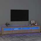 vidaXL Support TV med LED-belysning sonoma ek 240x35x40 cm 3152764