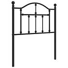 vidaXL Huvudgavel metall svart 75 cm 353465