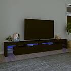vidaXL TV-bænk med LED-belysning svart 260x36,5x40 cm 3152779