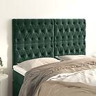 vidaXL Huvudgavlar 4 st mörkgrön 72x7x78/88 cm sammet 3116719