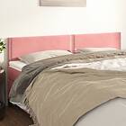 vidaXL Huvudgavlar 2 st rosa 90x5x78/88 cm sammet 345983