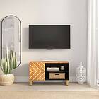 vidaXL Support TV brun och svart 80x31,5x46 cm massivt mangoträ 356798